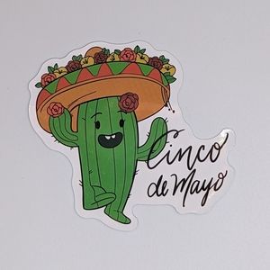 Cinco de Mayo cactus sticker